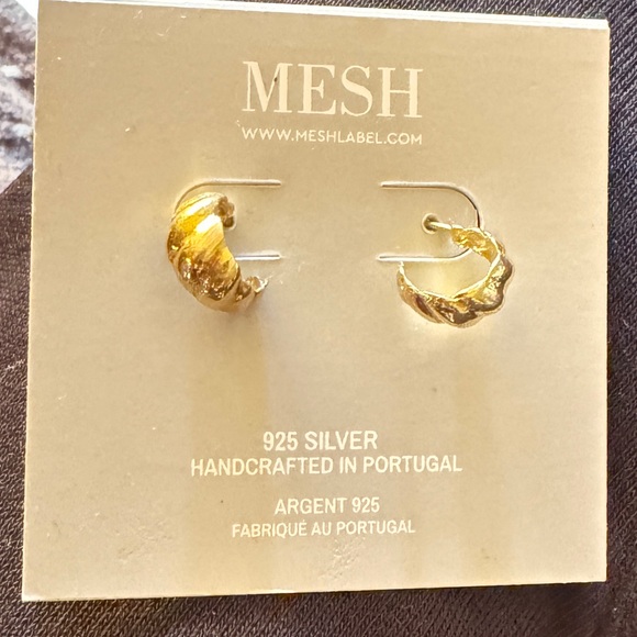 Mesh Label | Curl Hoop Earrings NWT - Picture 3 of 4